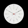Arne Jacobsen Bankers Vægur Ø29 cm hvid/sort/rød | Køb her
