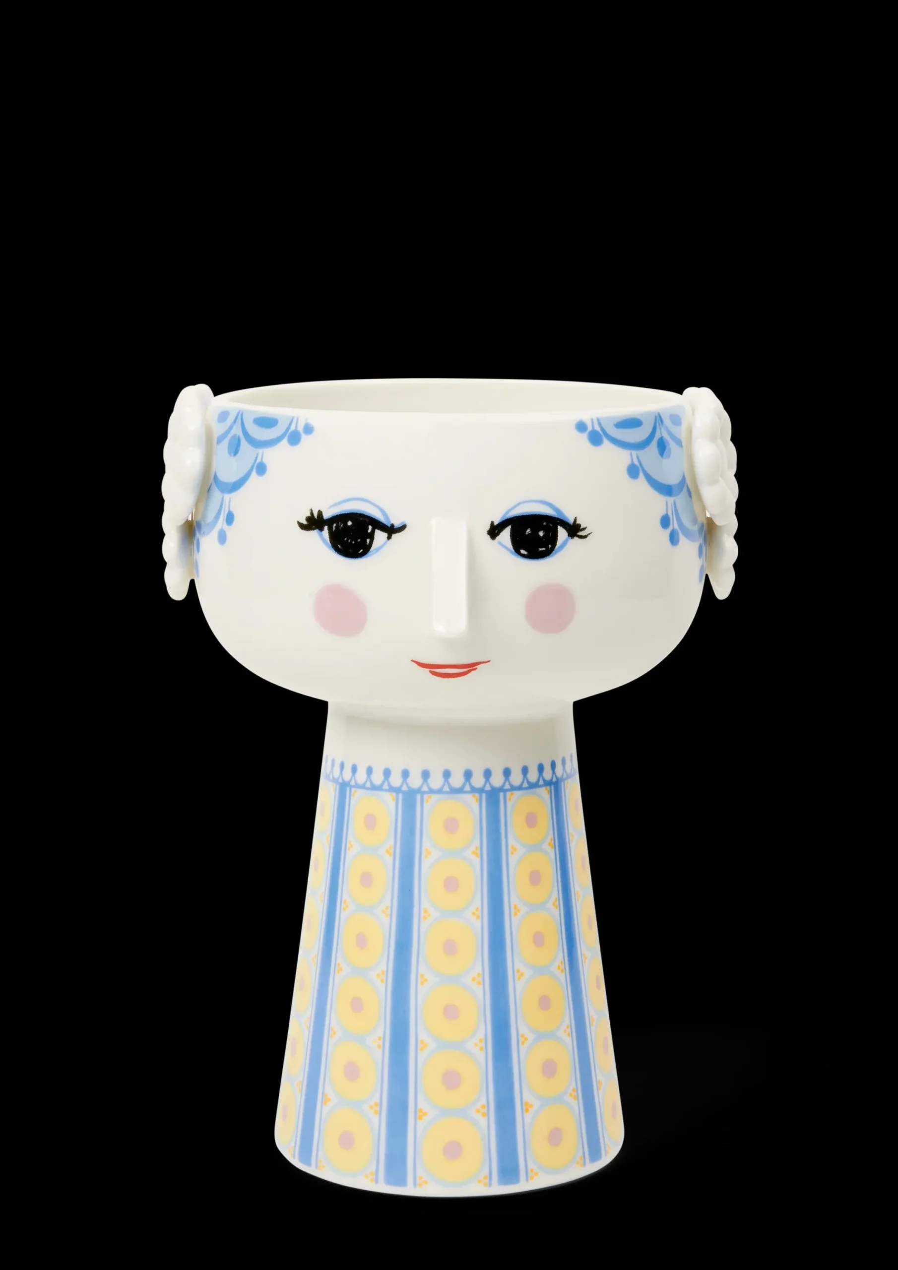 Bjørn Wiinblad Vase H18.5 cm i blå fra serien Eva | Køb her