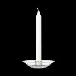Holmegaard Kronelysestage H3 cm i klar fra serien Flow