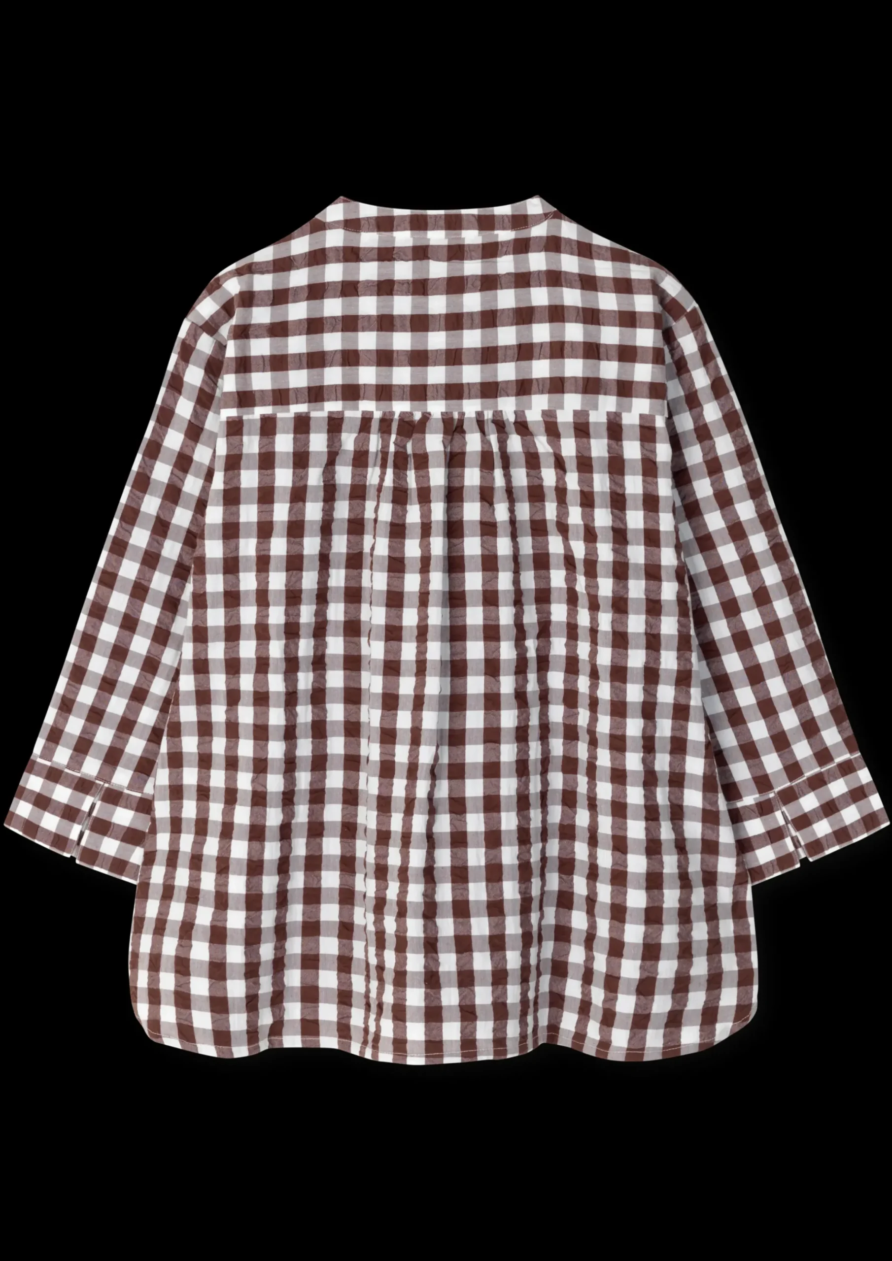 JUNA Bæk&Bølge Irene shirt XS chokolade/hvid | Køb her