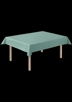 JUNA Damaskdug 150x270 cm i blå fra serien Brick | Køb her