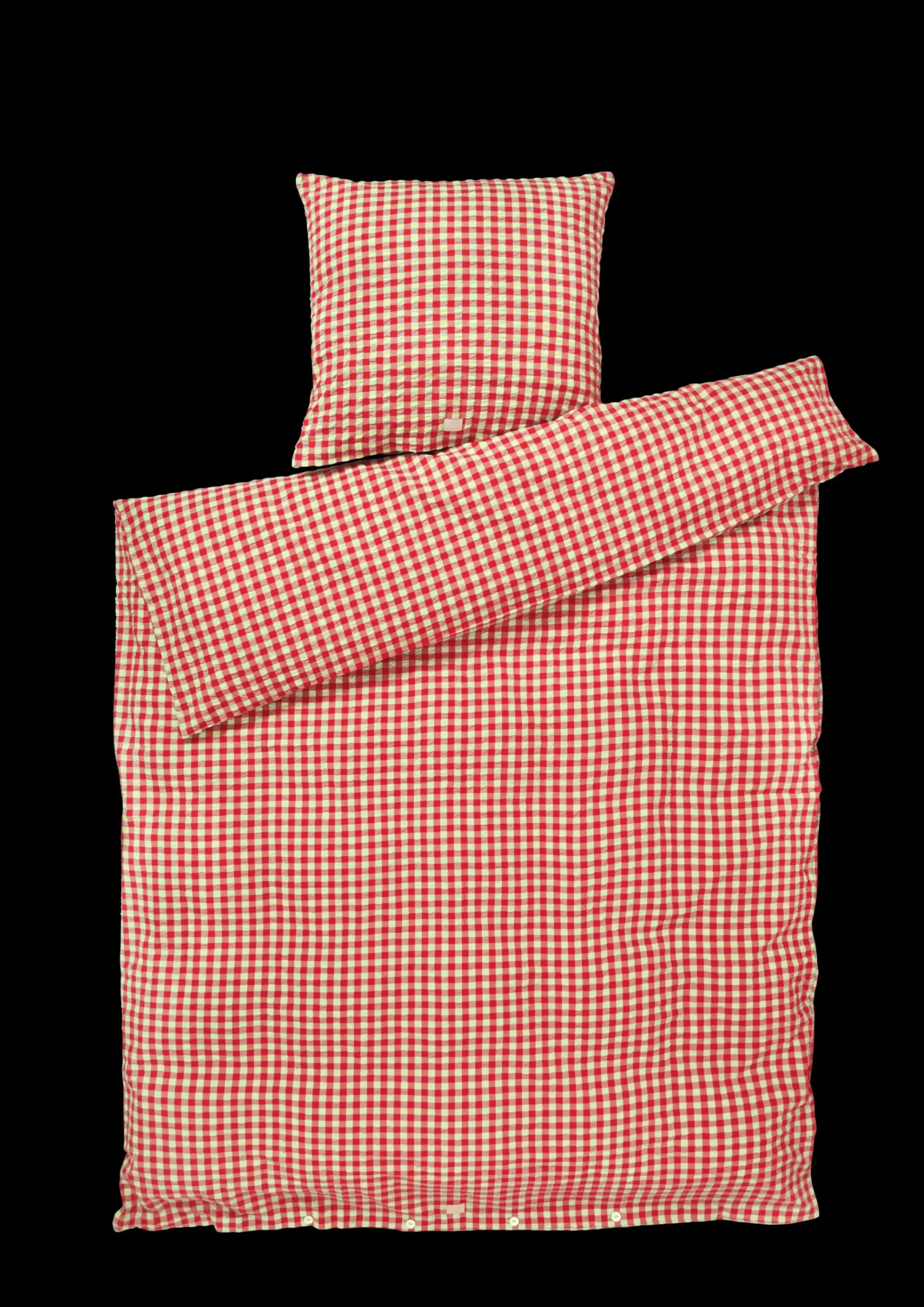 JUNA Sengetøj 150x210 cm i rød fra serien Bæk&Bølge