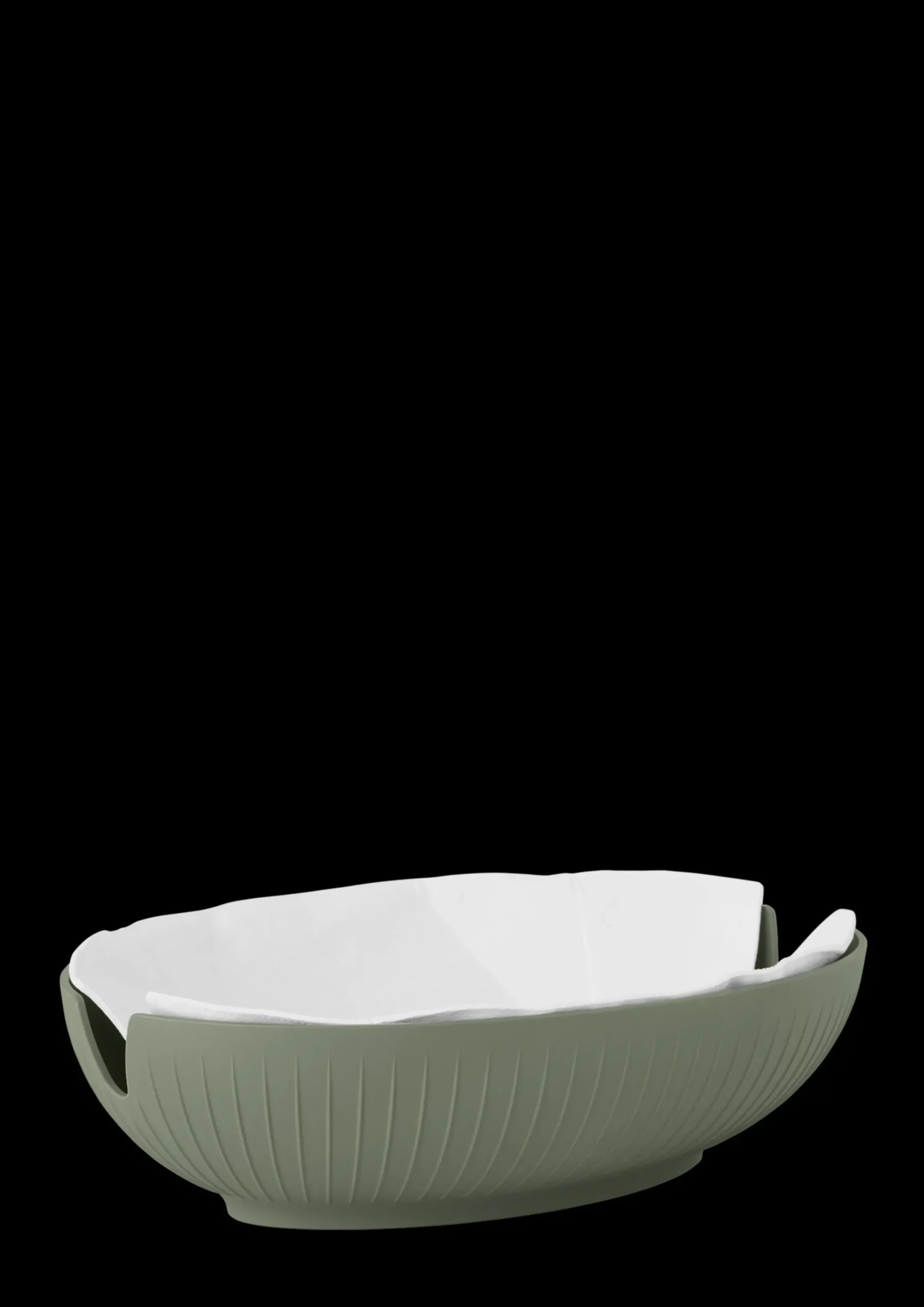 Kähler Brødkurv 29.5x20 cm i grøn fra serien Hammershøi
