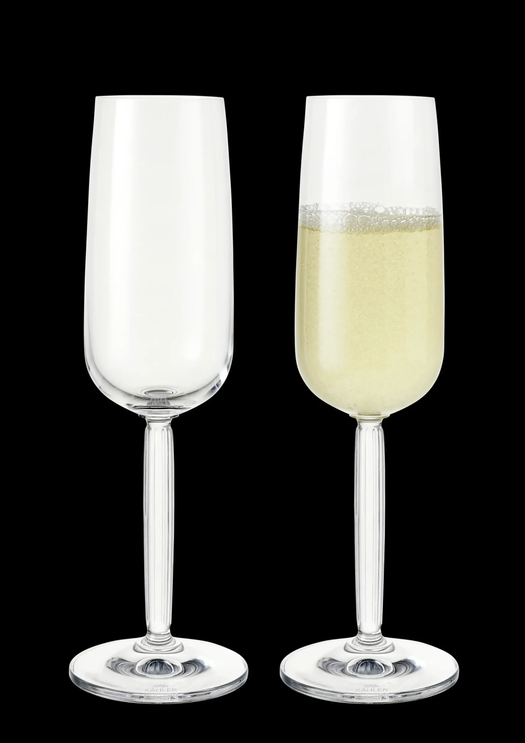Kähler Hammershøi Champagneglas 24 cl klar 2 stk. | Køb her