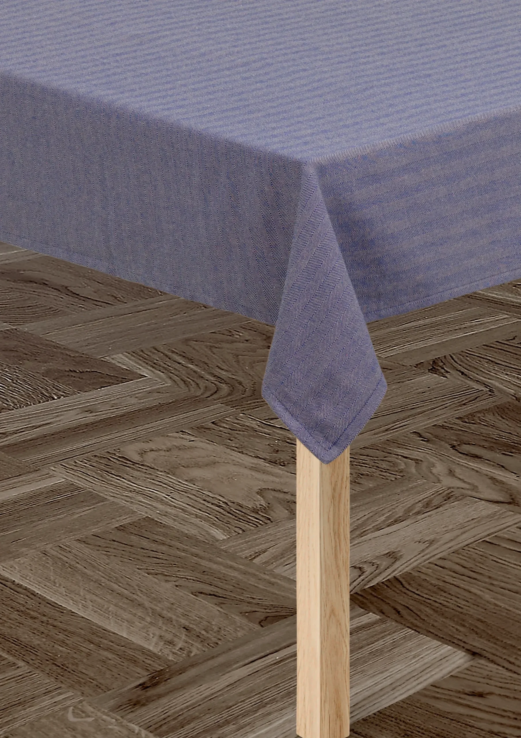 Lyngby Porcelæn Herringbone Dug 150x320 cm blå | Køb her