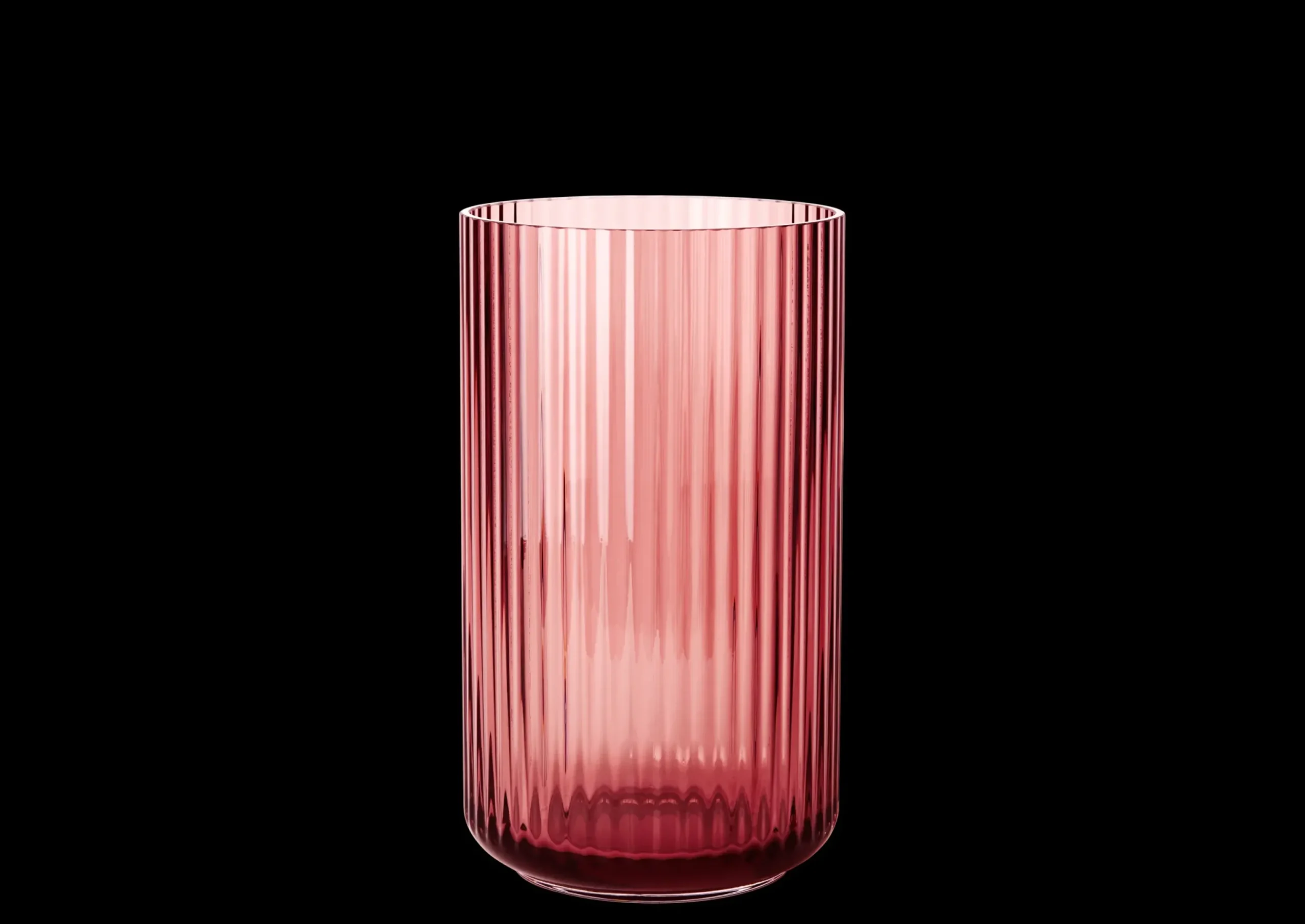 Lyngby Porcelæn Lyngby Vase burgundy mundblæst glas