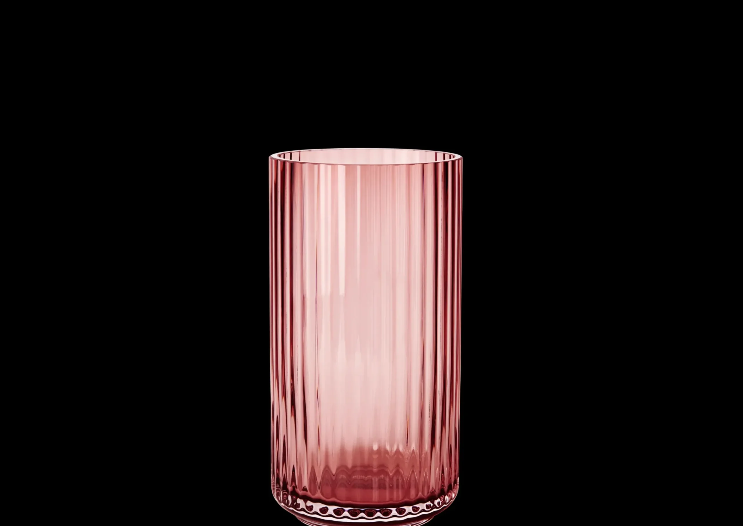 Lyngby Porcelæn Lyngby Vase burgundy mundblæst glas