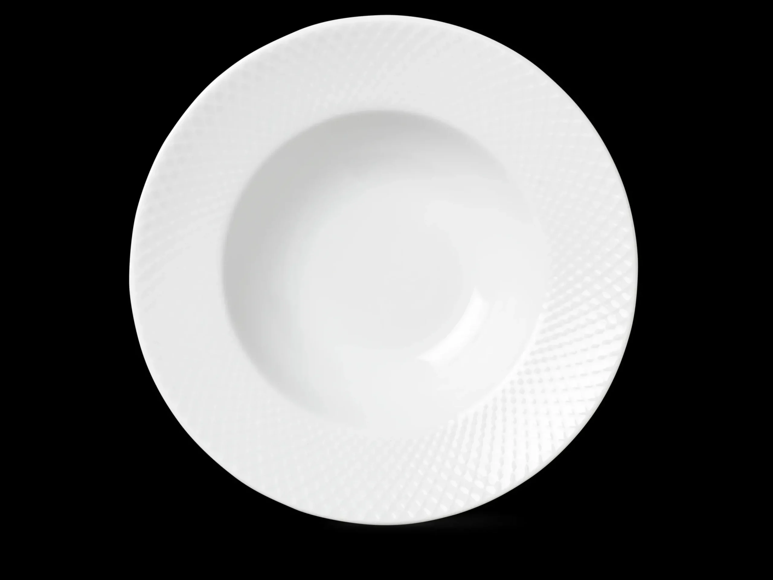 Lyngby Porcelæn Rhombe Dyb tallerken Ø24.5 cm hvid | Køb her